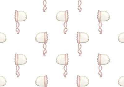 Baby Girl Bonnet Backing Paper