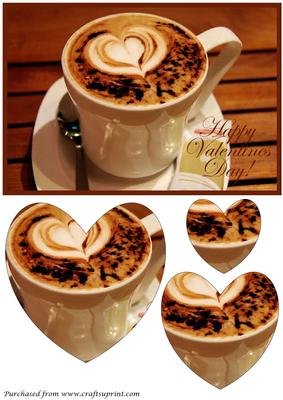 Coffee Heart Valentines Heart Shaped Pyramid