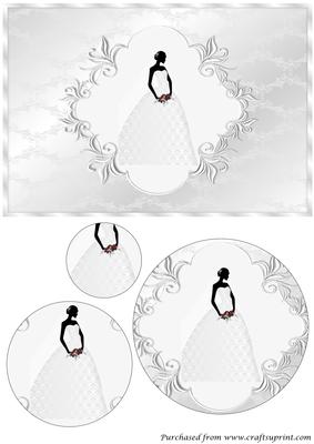 Bride with Lace Dress Circle Pyramid