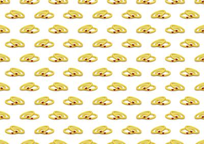 Golden Rings with Hearts Backing Paper