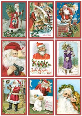 Santa Vintage Toppers
