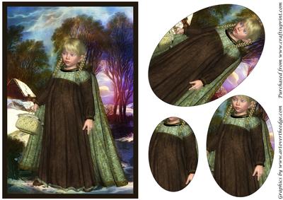 Medieval Girl Oval Pyramid