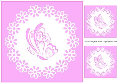 Butterfly Embellishment Pink Topper