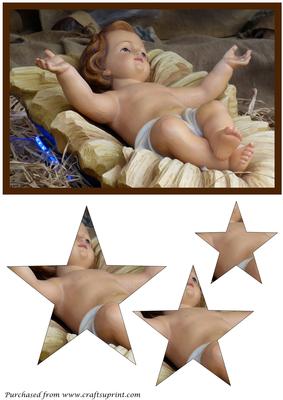 Baby Jesus Christmas Star Pyramid