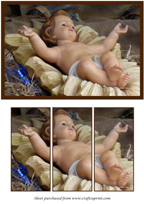 Baby Jesus Christmas Panel Card