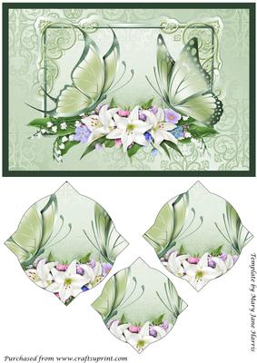 Butterflies and Flowers Splendid Pyramid