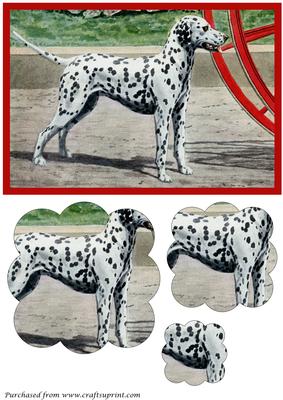 Vintage Dalmation Scalloped Pyramid