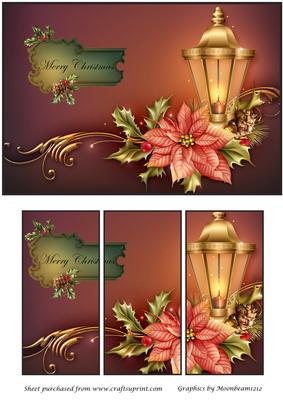 Christmas Street Lamp Panel Card