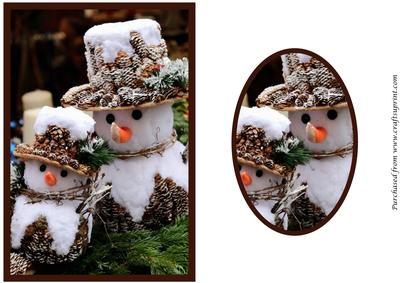 Christmas Snowmen Family Quick Card Front
