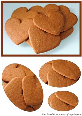 Christmas Heart Gingerbread Oval Pyramid