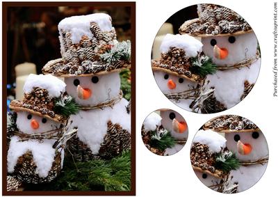 Christmas Snowmen Family Circle Pyramid
