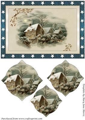 Victorian Christmas Scene Splendid Pyramid