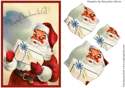 Santa Claus with Gift Splendid Pyramid