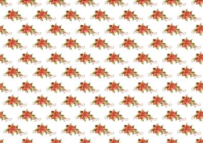 Christmas Poinsettias with Cones Backing Paper