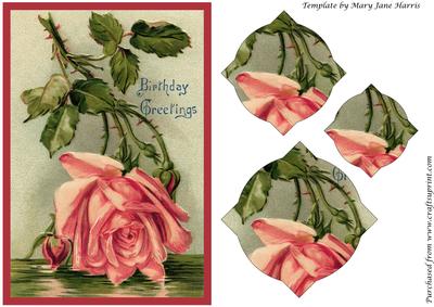 Vintage Pink Rose Splendid Pyramid
