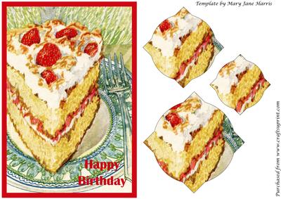Vintage Strawberry Cake Splendid Pyramid