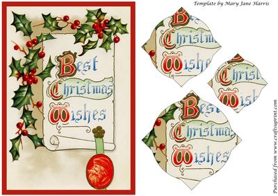 Best Christmas Wishes Vintage Splendid Pyramid