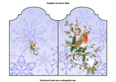 Cut and Fold Christmas Robin