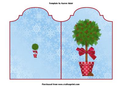 Cut and Fold Christmas Topiary