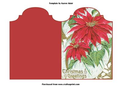Cut and Fold Vintage Christmas Poinsettias
