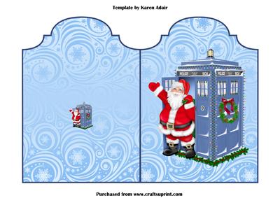Cut and Fold Santa in Tardis