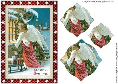 Vintage Christmas Angel at Window Splendid Pyramid