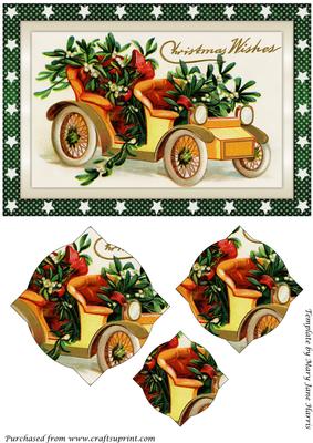 Christmas Car with Mistletoe Splendid Pyramid