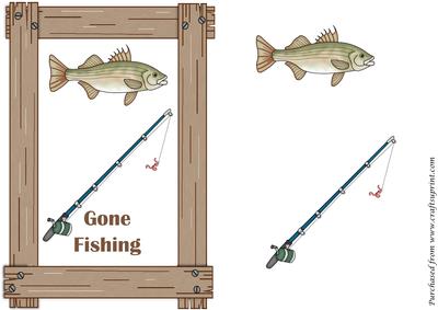 Gone Fishing Male Decoupage