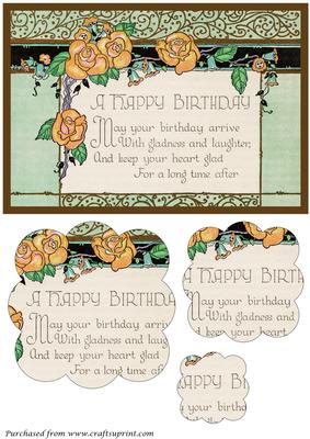 Birthday Wishes Scalloped Pyramid