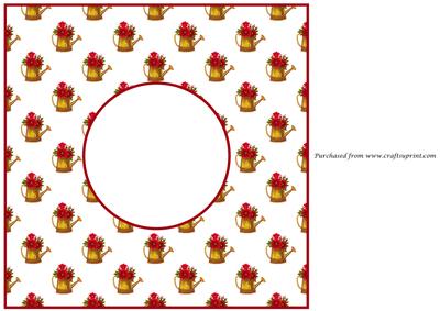 Christmas Watering Can with Poinsettia Insert 8x8