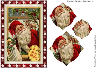 Santa Claus at Window Splendid Pyramid