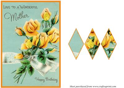 Mothers Day Card Diamond Panel