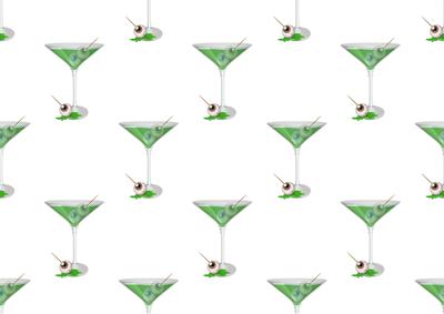 Halloween Eyeball-bile Martini Backing Paper