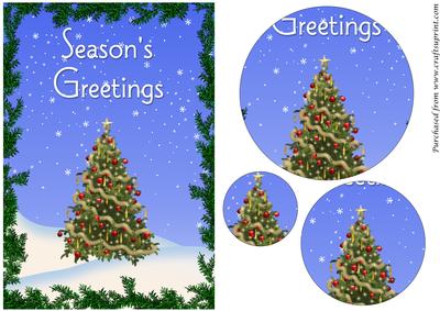 Christmas Tree Framed Circle Pyramid 1