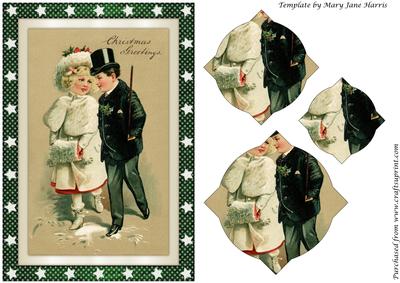 Vintage Christmas Children Splendid Pyramid