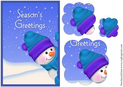 Curious Snowman Scalloped Pyramid