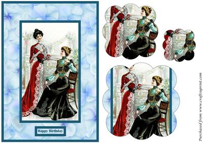Vintage Ladies Scalloped Pyramid