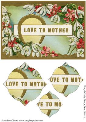 Vintage Mothers Day Card Splendid Pyramid