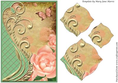 Butterfly and Roses Splendid Pyramid