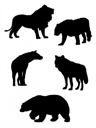 Wild Animals Silhouettes