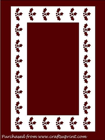 Christmas Holly Frame