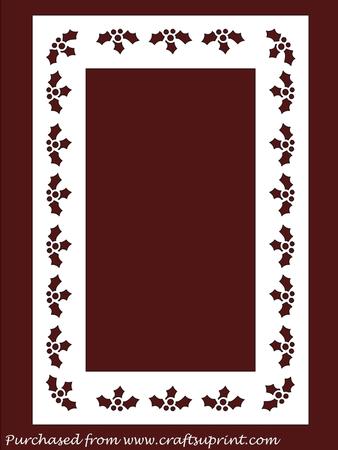 Christmas Holly Frame 2