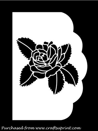 ROSE SCALLOPED CARD