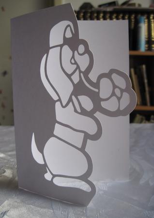 DOG OVER THE EDGE CARD