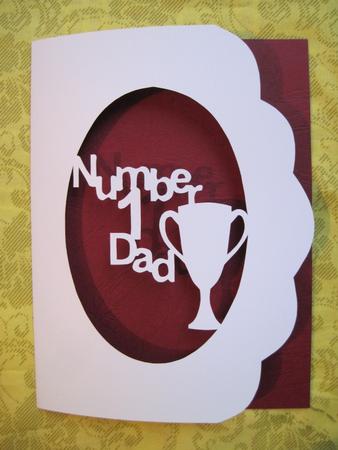 Number 1 Dad Scalloped Card