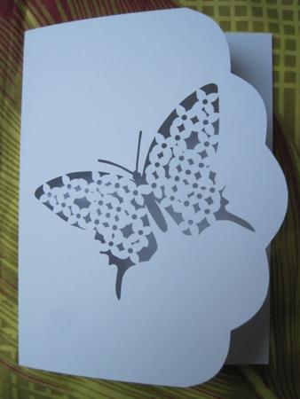 Floral Butterfly Scalloped Card