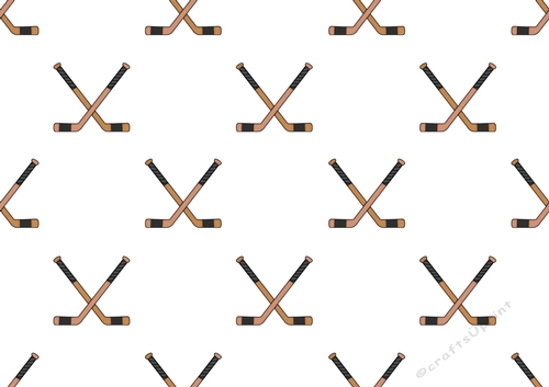 Hockey Sticks Backing Paper
