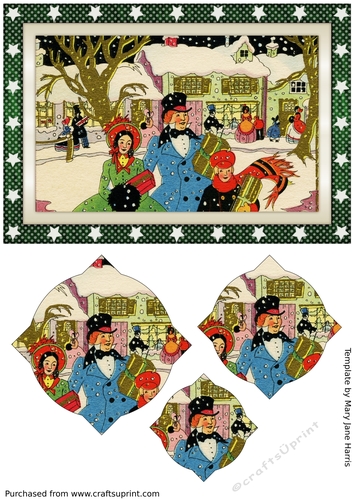 Vintage Christmas Family Splendid Pyramid