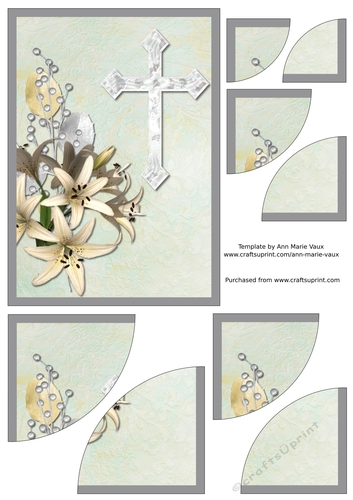 Easter Lilies with Cross Duo Corner Stacker