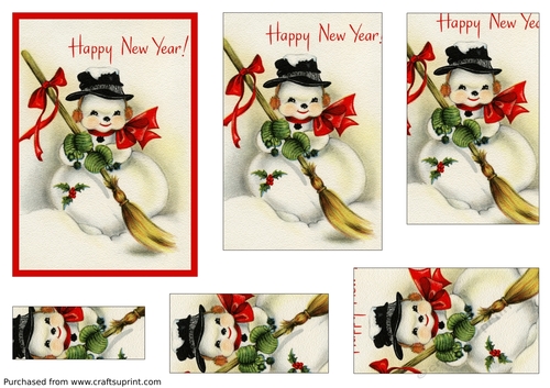 Christmas Snowman with Broom Pyramid